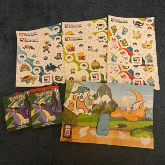 Pokemon Stickers Sheets + McDonalds Collab Stickers/Posters - Picture 1 of 1